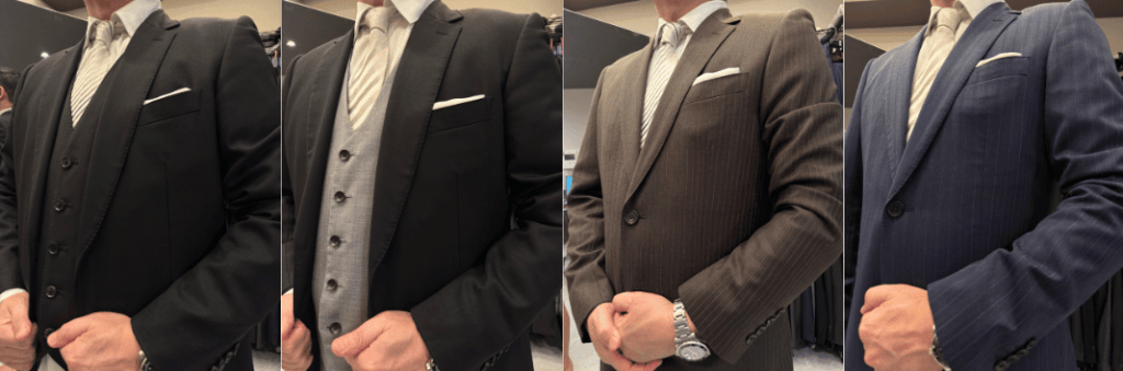 結婚式向けのコーディネート４着